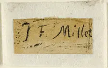 Signature Fragment from the Shepherdess, n.d. Creator: Jean Francois Millet