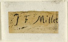 Signature Fragment from the Shepherdess, n.d. Creator: Jean Francois Millet