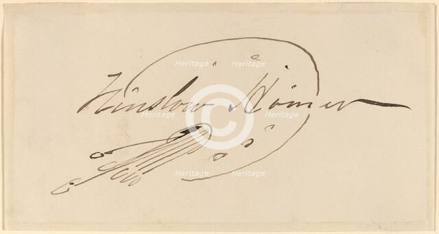 Signature in Palette. Creator: Winslow Homer.