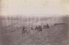 Signal Corps, Rappidan River/Signal Corps Reconnoitering at Fredericksburg, Virginia, 1863. Creator: Tim O'Sullivan