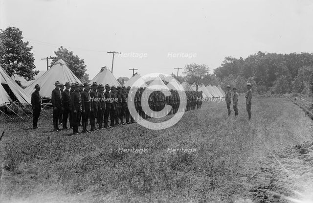 Signal Corps receiving orders, between c1915 and c1920. Creator: Bain News Service.