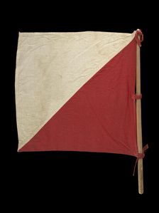 Signal flag with pole, early 20th century. Creator: Unknown