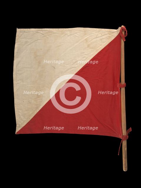 Signal flag with pole, early 20th century. Creator: Unknown.