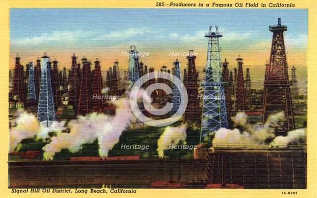 Signal Hill Oil District, Long Beach, California, USA, 1931. Artist: Unknown