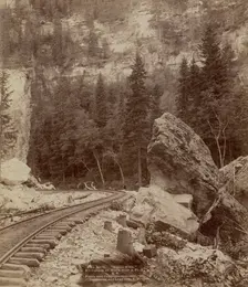 Signal Rock Elk Canyon on Black Hills & Ft P RR, 1890. Creator: John C. H. Grabill