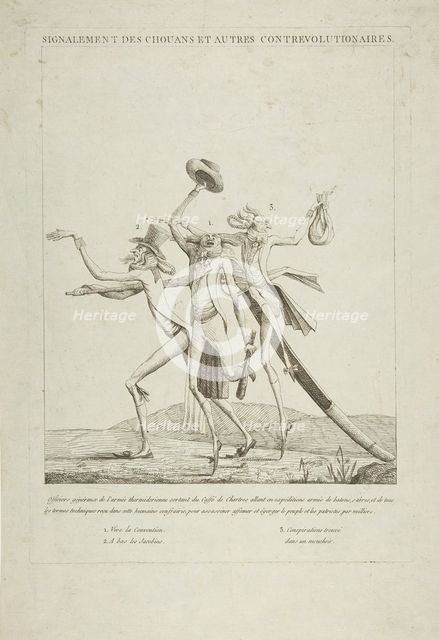 Signalement Des Chouans et Autres Contrevolutionaires, ca. 1793. Creator: Unknown.