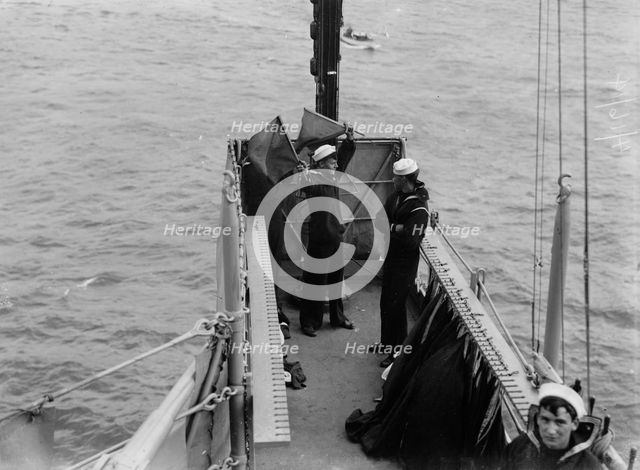 Signalling from USS Arkansas, between c1910 and c1915. Creator: Bain News Service.