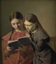Signe and Henriette Hansen, sisters of the artist, 1826. Creator: Hansen, Constantin (1804-1880)