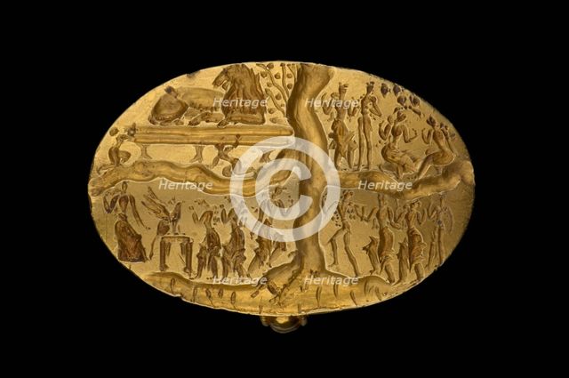 Signet ring, Late Minoan I Period, c1700-c1450BC. Artist: Unknown.