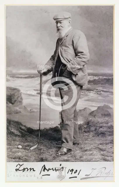 Signed photograph of Tom Morris, British, 1901. Creator: Unknown.