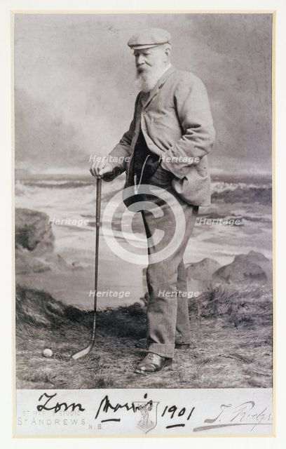 Signed photograph of Tom Morris, British, 1901. Creator: Unknown.