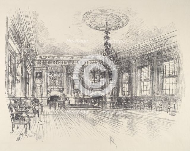 Signers' Room, Independence Hall, 1912. Creator: Joseph Pennell.
