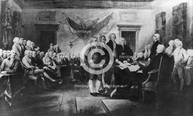 'Signing the Declaration of Independence, 28th June 1776', c1817.  Creator: John Trumbull.