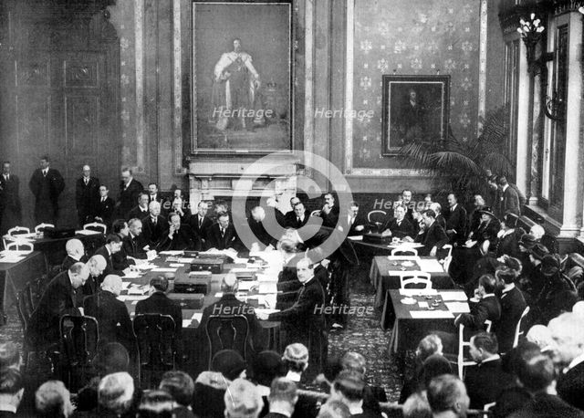 Signing the Locarno Treaties at the British Foreign Office, London, 1925 (1926). Artist: Unknown