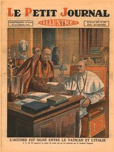 Signing of the accord between the Vatican and Italy, 1929. Creator: Unknown