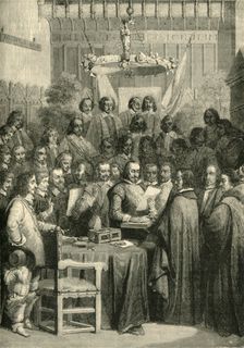 Signing of the Treaty of Westphalia 24 October 1648, (1890). Creator: Unknown