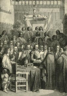 Signing of the Treaty of Westphalia 24 October 1648, (1890). Creator: Unknown