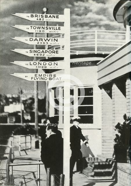 Signpost at Rose Bay, Sydney, Australia, c1939-c1944 (1946). Creator: Unknown.