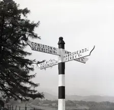 Signpost, Lake District, c1955. Creator: Arthur Charles Kirby Ware