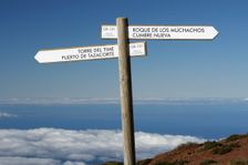 Signpost, Parque Nacional de la Caldera de Taburiente, La Palma, Canary Islands, Spain, 2009