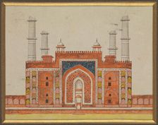 Sikandra, near Agra, Uttar Pradesh: gateway to the mausoleum..., (between 1820 and 1829?). Creator: Unknown