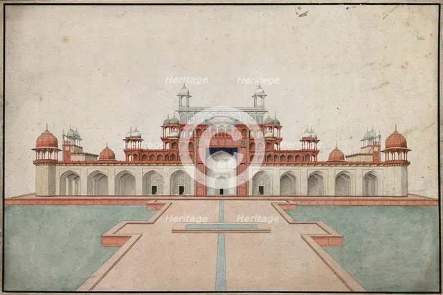 Sikandra, near Agra, Uttar Pradesh: mausoleum of the Emperor Akbar, (between 1800 and 1899?). Creator: Unknown.