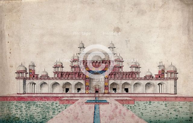 Sikandra, near Agra, Uttar Pradesh: mausoleum of the Emperor Akbar, (between 1800 and 1899?). Creator: Unknown.