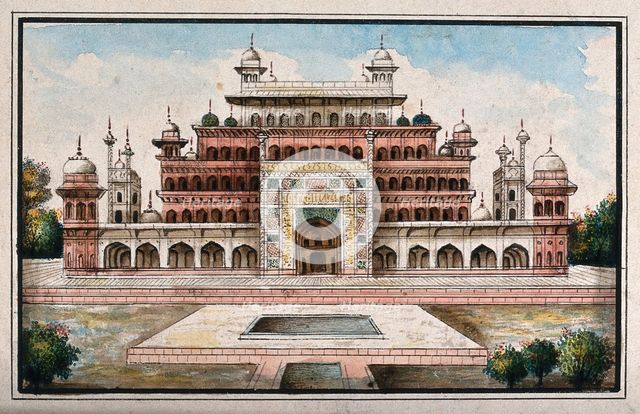Sikandra, near Agra, Uttar Pradesh: mausoleum of the Emperor Akbar, (between 1800 and 1899?). Creator: Unknown.