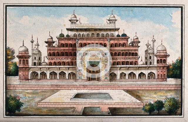 Sikandra, near Agra, Uttar Pradesh: mausoleum of the Emperor Akbar, (between 1800 and 1899?). Creator: Unknown.