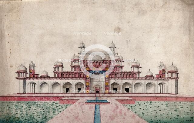 Sikandra, near Agra, Uttar Pradesh: mausoleum of the Emperor Akbar, (between 1800 and 1899?). Creator: Unknown.