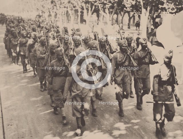 Sikh Regiment in the First World War in France, 1914. Creator: Unknown photographer.