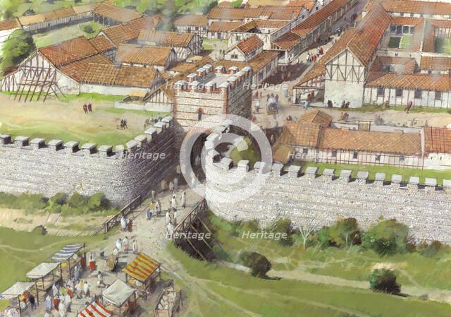 Silchester Roman City Walls, 3rd century, (1990-2010).  Artist: Ivan Lapper.