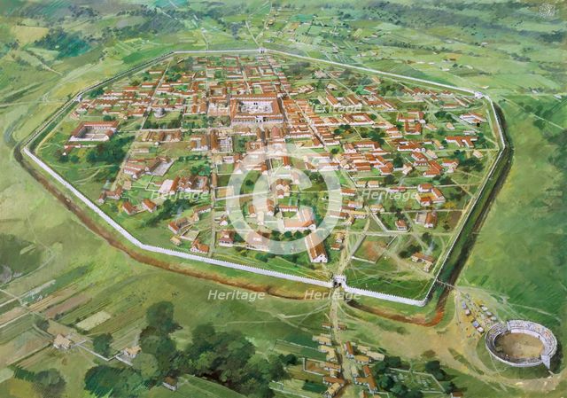 Silchester Roman City Walls, c3rd century, (1990-2010).  Artist: Ivan Lapper.