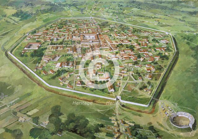 Silchester Roman City Walls, c3rd century, (1990-2010).  Artist: Ivan Lapper.