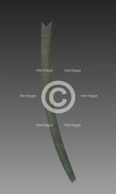 Silapa Sword (green leather case), 1700s-1800s. Creator: Unknown.