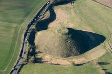 Silbury Hill, a large late Neolithic mound, Wiltshire, 2019. Creator: Damian Grady