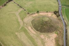 Silbury Hill, a large late Neolithic monumental mound, near Avebury, Wiltshire, 2019 Creator: Damian Grady