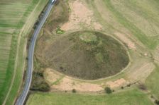 Silbury Hill, a large late Neolithic monumental mound, near Avebury, Wiltshire, 2019. Creator: Damian Grady