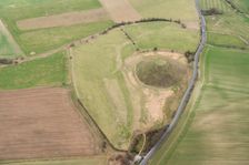 Silbury Hill, a large late Neolithic monumental mound, near Avebury, Wiltshire, 2019. Creator: Damian Grady