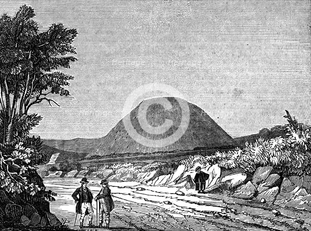 Silbury Hill, Wiltshire, England, 1836. Artist: Unknown