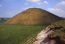 Silbury Hill, Wiltshire from the West, 20th century. Artist: CM Dixon