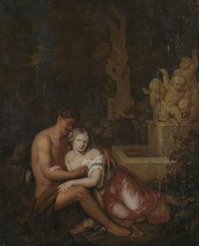 Silén and nymph, after Caspar Netscher, Undated. Creator: Unknown