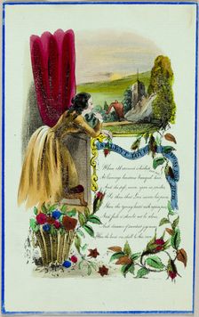 Silent Love (valentine), c. 1840. Creator: Unknown