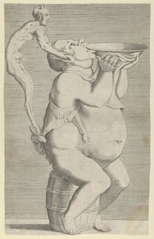 Silenus, as a Vase, Satyr Handle, 1540-56. Creator: Leon Davent