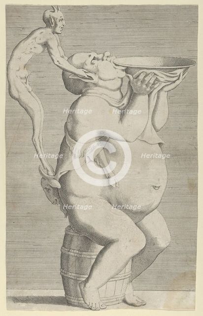 Silenus, as a Vase, Satyr Handle, 1540-56. Creator: Leon Davent.