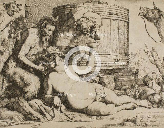 Silenus at the Wine Vat, 1628. Creator: Jusepe de Ribera.