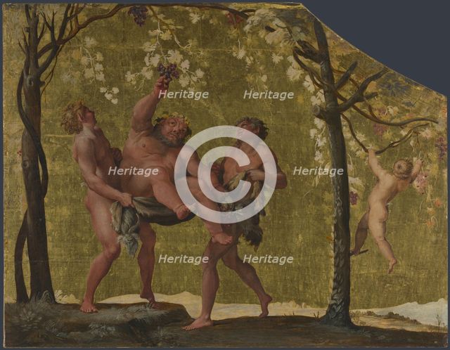 Silenus gathering Grapes, c. 1598. Artist: Carracci, Annibale (1560-1609)