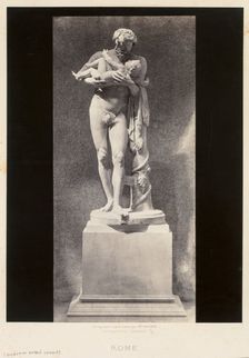 Silenus Holding the Child Dionysus, Louvre Museum, Paris, c. 1860s. Creator: Charles Soulier (French, 1830-1900)