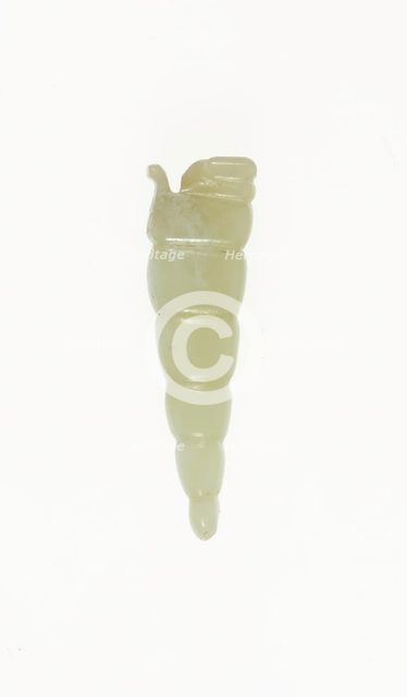 Silkworm Pupa Pendant, Shang or Western Zhou period, 13th/10th century B.C. Creator: Unknown.