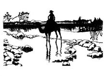 Silhouette for Ombres Chinoisses from L'Epopee 1898.Artist: Caran d'Ache